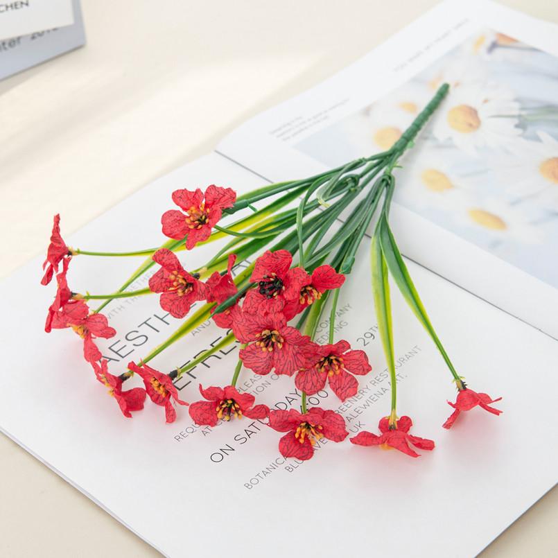 Artificial Flower Plant violet Grass Hotsale Wedding bridal bouquet Home Vase Outdoor Garden arch bonsai Festival Diy gift Decor