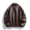 Spring new men's leather jacket slim lapel windproof casual fashion leather jacket men