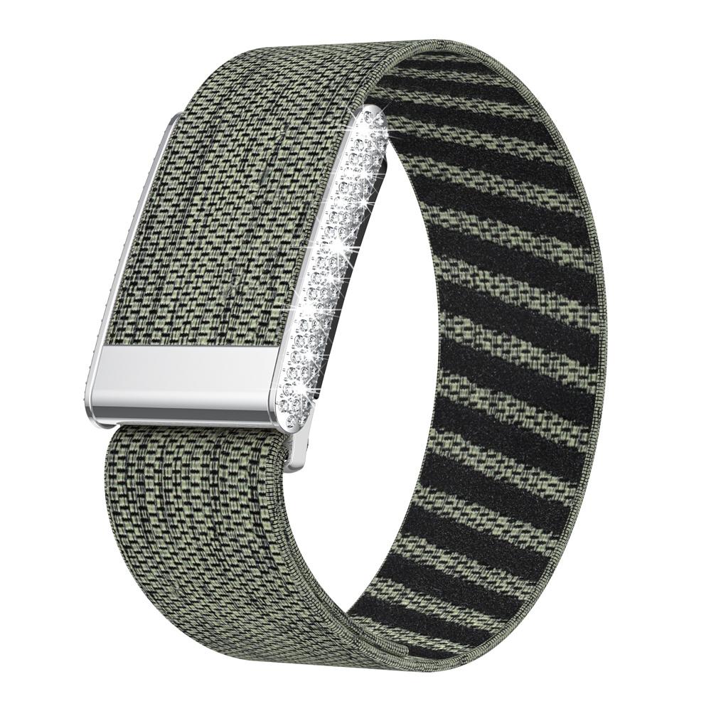 Nylon Fitness Band Soft Breathable Replacement Strap Adjustable Protector Sports Wristband for Whoop 5.0 серый/зелёный