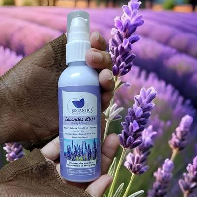 BOTANTICA Lavender Body Lotion for Women & Men, 100 Ml| Smooth, Non-Greasy Formula| Up To 8 Hours Intense Moisturization|For Smooth & Moisturized