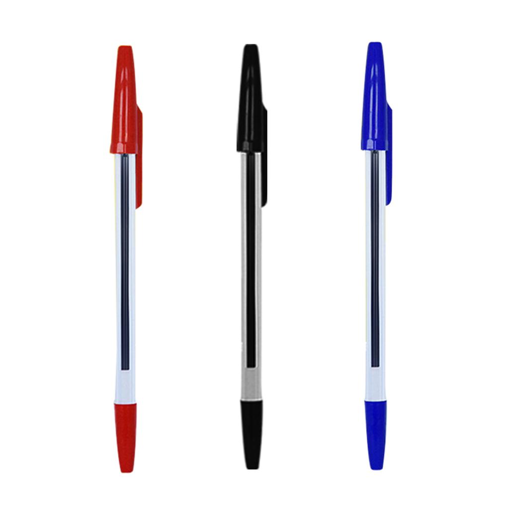 12/24/50/100Pcs Ballpoint Pen Refillable Writing Pens with Refills Comfort Grip Ballpoint Pen Blue Black Redness Ink