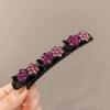 Rhinestones Braided Hair Clips For Girls Hairclip with 3 Flowers Hair Span With Crystalllume Women Hairpin Hair Accessories