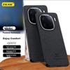IQOO 12 Phone Case, Full Protection Cover, Vivo Anti-Drop Full Edge Protection, Unisex, Creative Business Style Leather Back Cover, ES-19 Deep Black