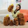 Capybara Plush Toy Set Mommy with 4 Little Capibaras Capibala Plushie Dolls Stuffed Animal Pillow Turtle Backpack Car Decor
