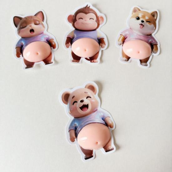 30 Stück Hunde-Bauchaufkleber Anti-Kollisionsaufkleber für Autos und Häuser Weiche Silikon-Pufferpolster Schrankeckenschutz