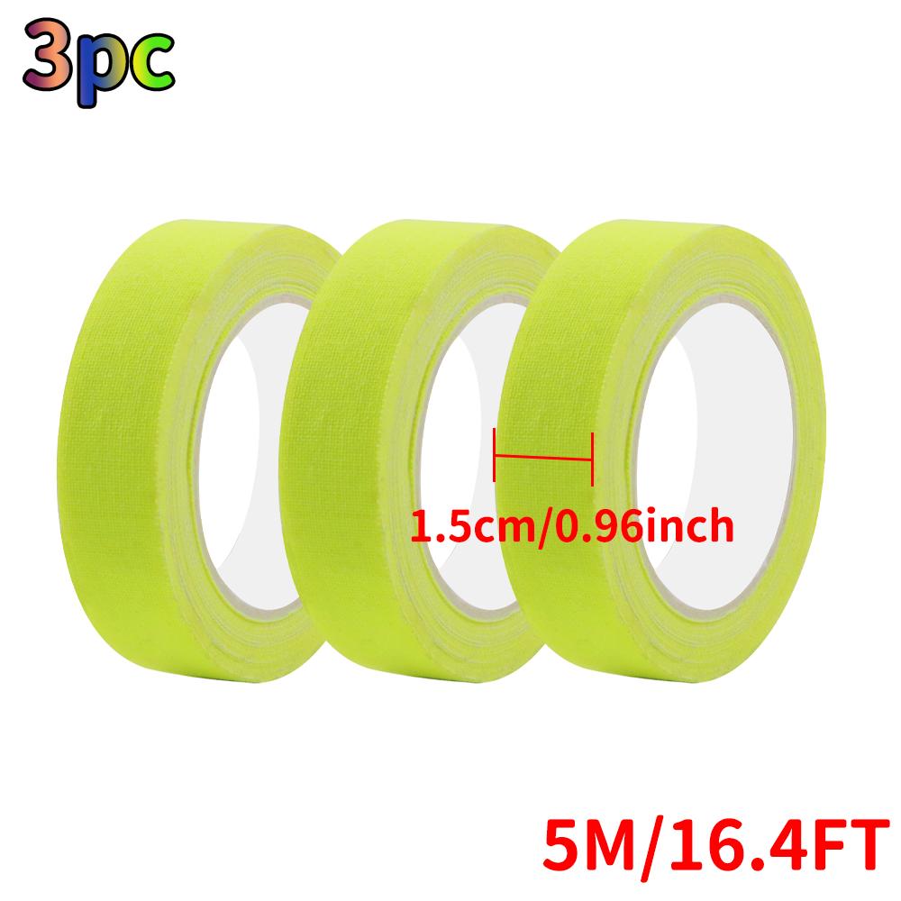 UV Blacklight Reactive Neon Tape, 6 Colors Neon Gaffer Tape, Fluorescent UV Black Light Glow in The Dark Tape for UV Party