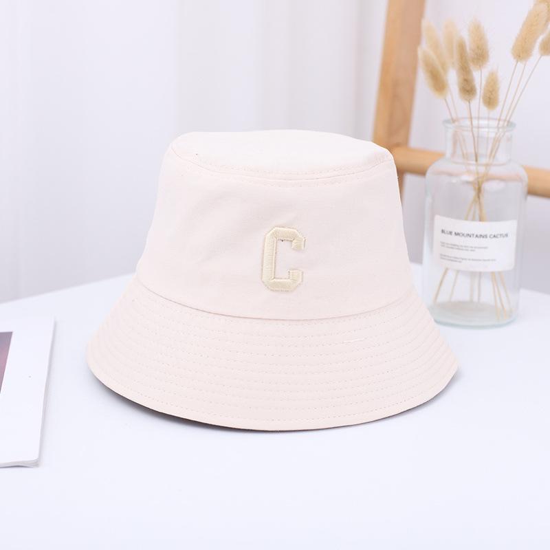 Lovers Summer Spring Sunscreen Fisherman Hat Solid Color C Letter Literary Hat