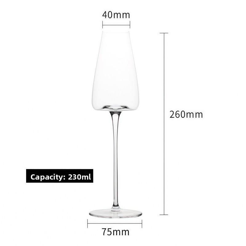 Elegant Crystal Glass Wine Glasses Concave Bottom Large Size Luxury Home Use European Style High Footed Red Wine Glasses