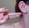 Beixi Iridescent Mermaid Princess Stud Earrings In S925 Silver - Starry Sky Seven-Color Design, Women's Light Luxury Style.
