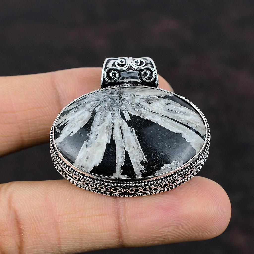 Chrysanthemum Pendant Real Gemstone Pendant Handmade Pendant 925 Sterling Silver Pendant Chrysanthemum Jewelry Vintage Pendant Gift For Wife