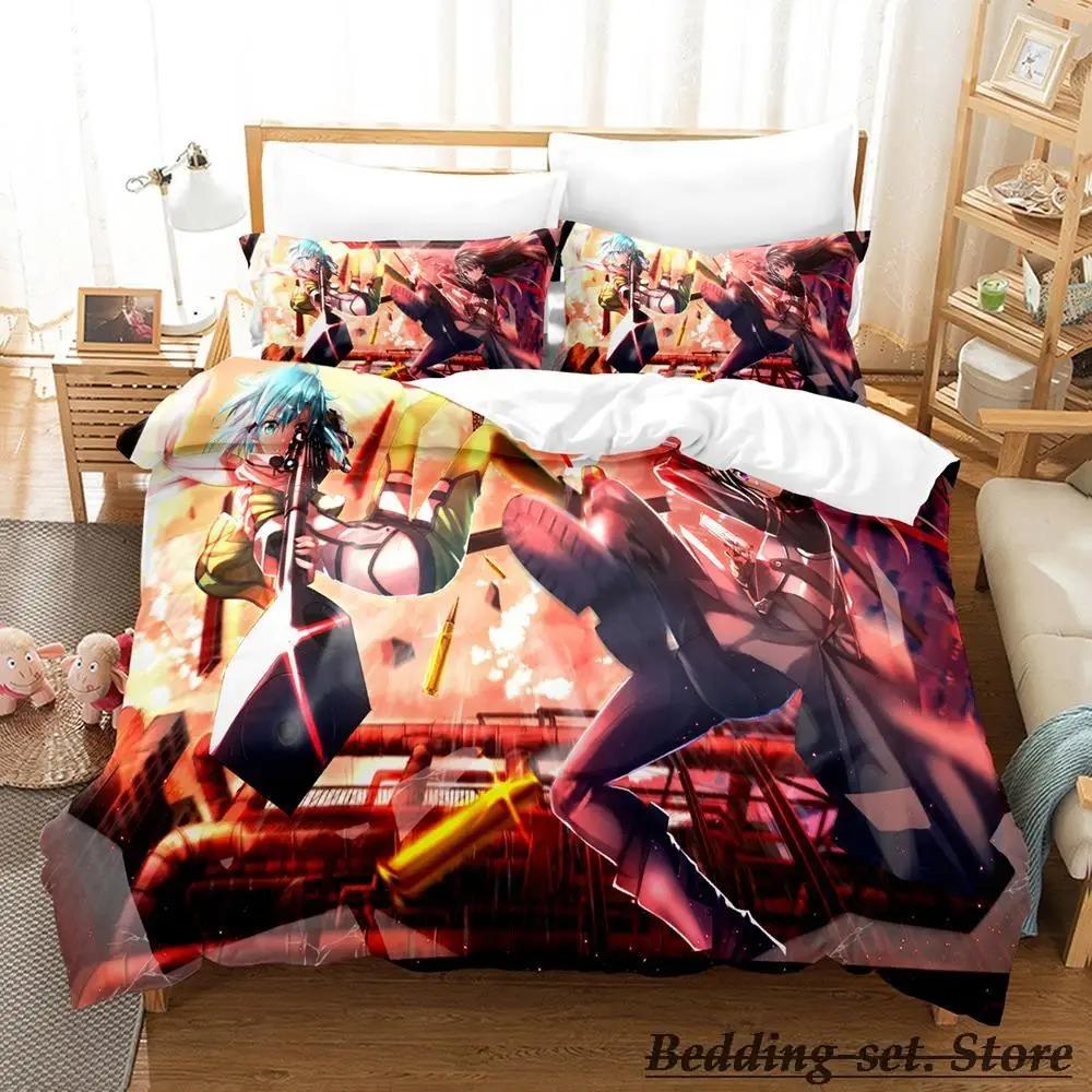 Sword Art Online II Bedding Set Single Twin Full Queen King Size Bed Set Adult Kid Bedroom Duvetcover Sets Anime Bed