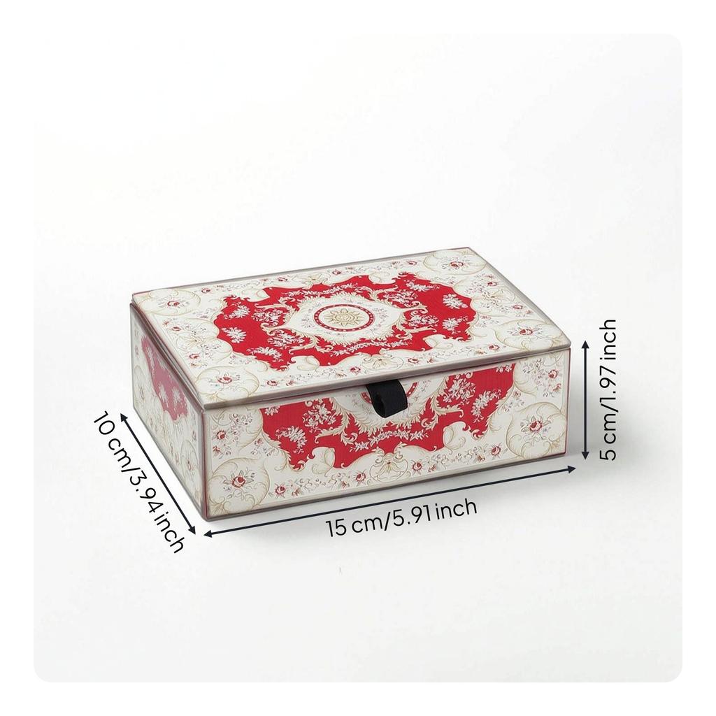 HingedLid Jewelry Slender OrganizerProfile Box with Rectangular Organizer Container for