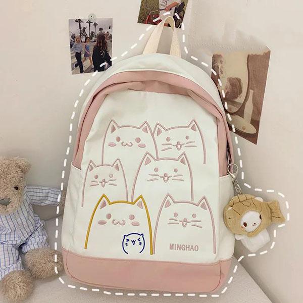

Милый школьный рюкзак для школьницы, маленький свежий рюкзак в стиле Харадзюку, милый рюкзак для школьников средней школы и кампуса 29*13*40cm