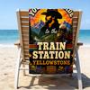 Ultra-Soft Beach Towel with Yellowstone Theme,Ideal for Pool - Camping, Diving - Perfect Travel Essential, Vibrant Beach Towel.