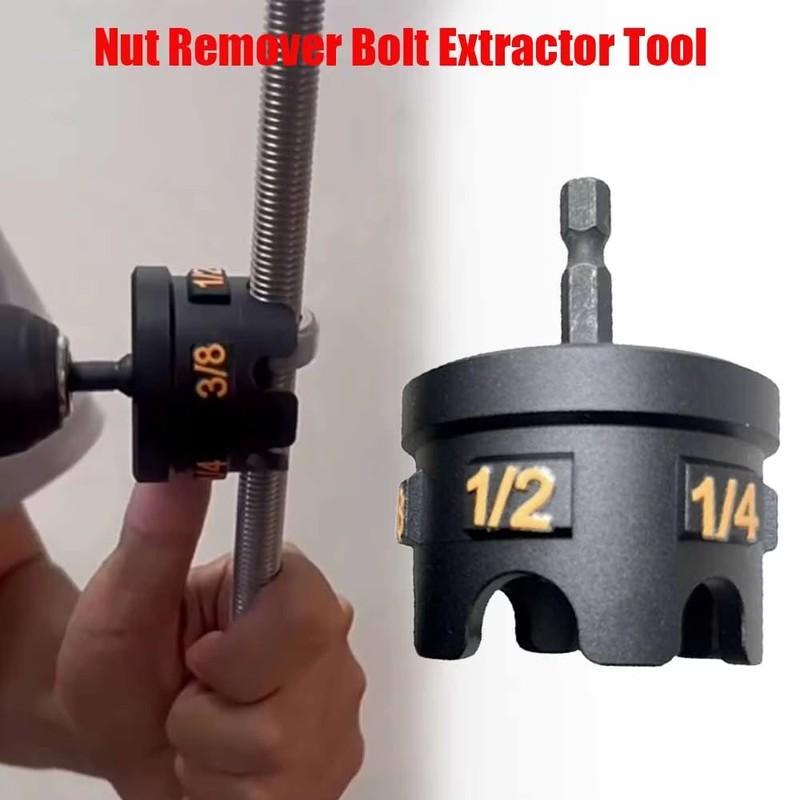 Nut Remover Bolt Extractor Tool for Conduit Racks Socket Wrench Metal Nut Zipper Drill Attachment for Fast Nut and Bolt Removal