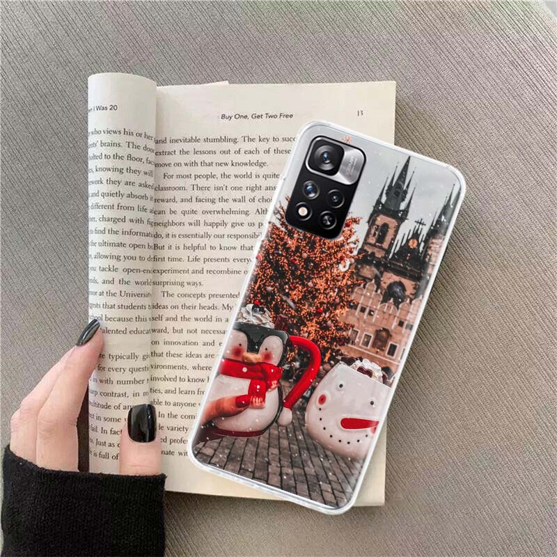 Winter Coffee Christmas Phone Case For Xiaomi Redmi Note 14 Pro 12 Plus 12S 10 11 Pro 4G 5G 9T 9S 8T 10S 11T 11S 11E 9 8 Coque F