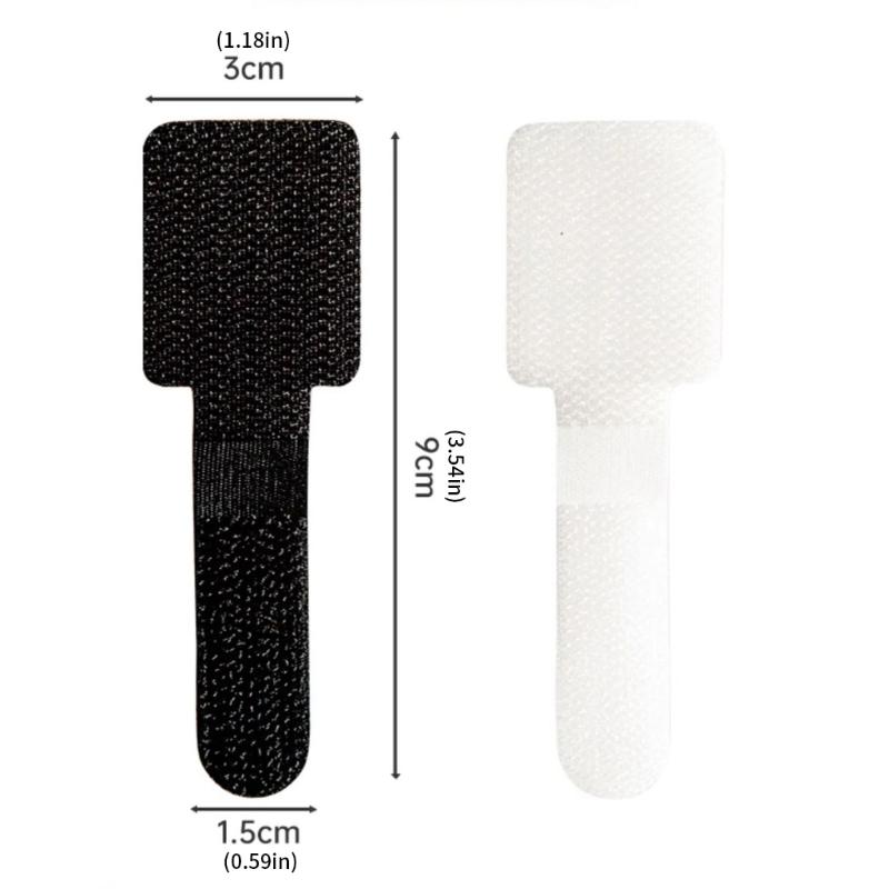 100Pcs Power Cord Storage Cable Manager Adhesive Cord Clip Cable Management Protector for Desktop Managements