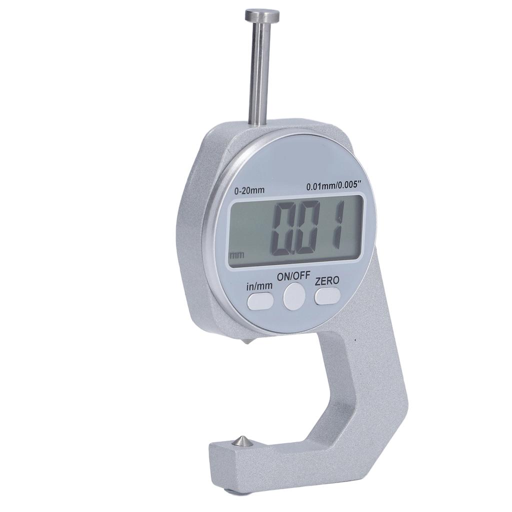Dickenmessgerät Mini Digital LED-Anzeige 0 bis 20 mm Multifunktionales Dickenmessgerät für Leder