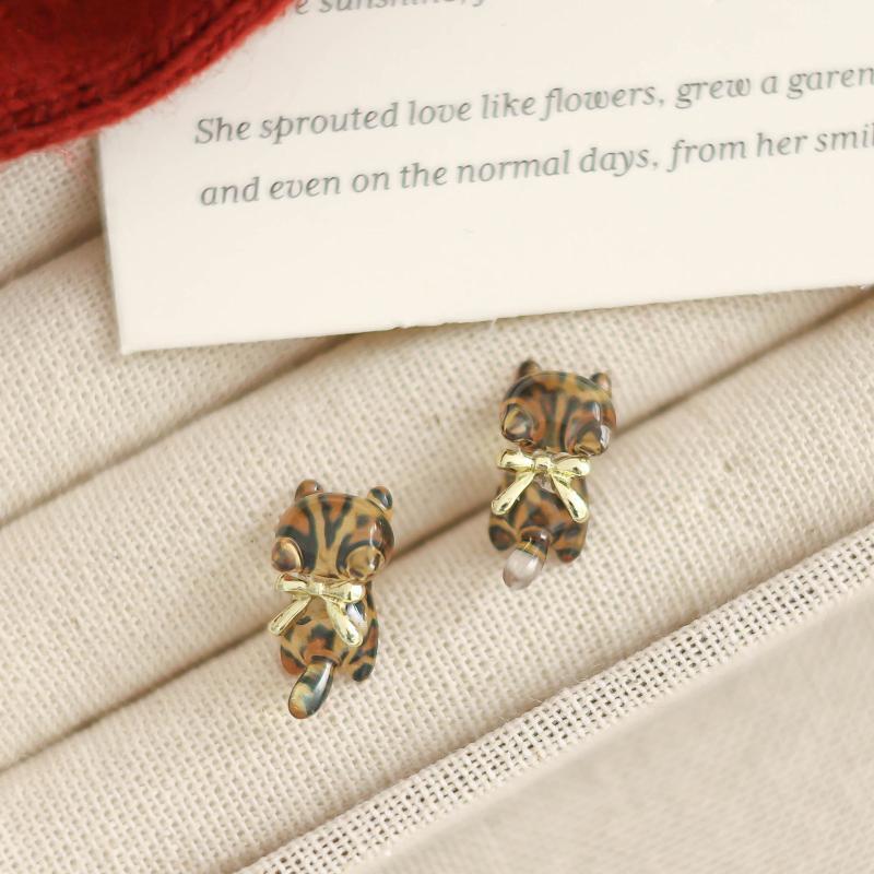 1Pair Heart Square Creativity Stud Earrings For Women Allergy Prevention Piercing Ear Hole Fashion Jewelry