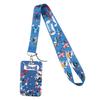 Cute Planet Plushie ID Card Holder with Slide Case & Lanyard for Phone and Access Cards