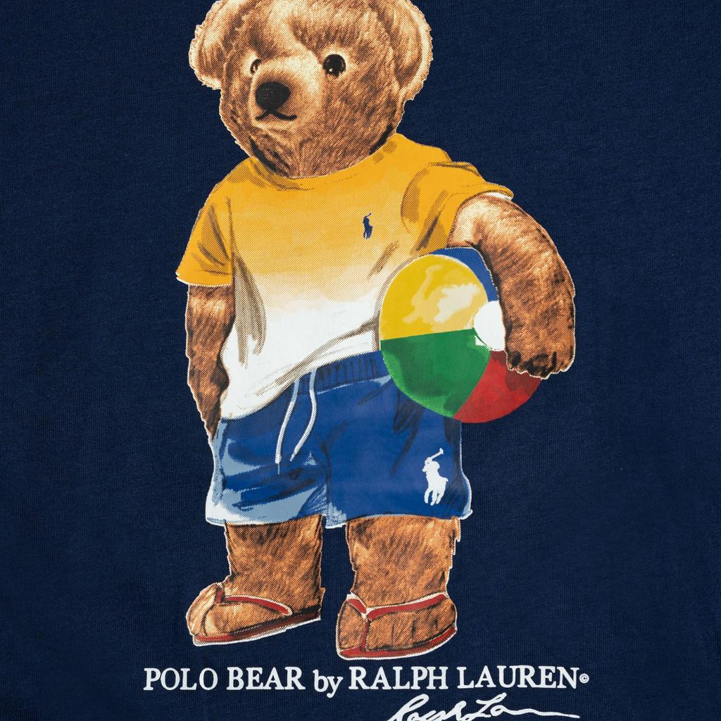 Polo Ralph Lauren Sport Bear Print Crew Neck Short Sleeve T-Shirt Men Tops 710752599-002