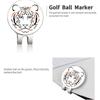 Pattern Aiming Tool Tiger Ball Marker Holder Golf Ball Marker Tiger Golf Hat Clip Magnetic Cap Clip