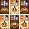 24PCS Thanksgiving Cutlery Holders Set Happy Thanksgiving Turkey Utensil Fall Utensil Holder Turkey Utensils Decor for Autumn Fall Harvest Party