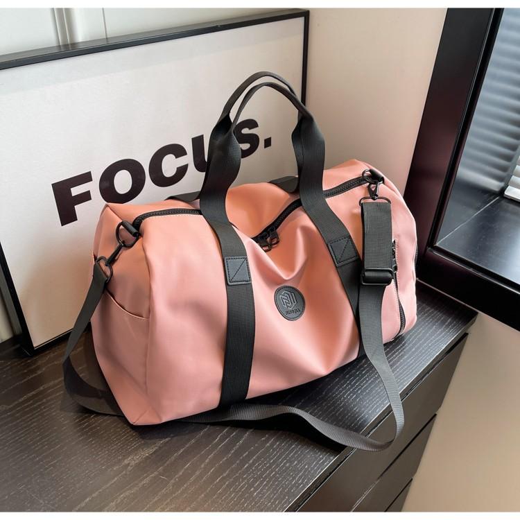 Korean-style travel bag, large-capacity shoulder and crossbody bag with separate shoe compartment, sports and fitness bag, storage bag, yoga bag