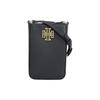 Solid Gold Double T Logo Hardware Leather Phone Bag Shoulder Crossbody Bag Small Women Bags Black 141000-001