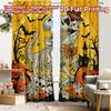 2pcs, 2D FLAT PRINTING Curtains (Without Rod) DinoHalloween Modern Fashionable Curtainments Durable Polyester Curtains