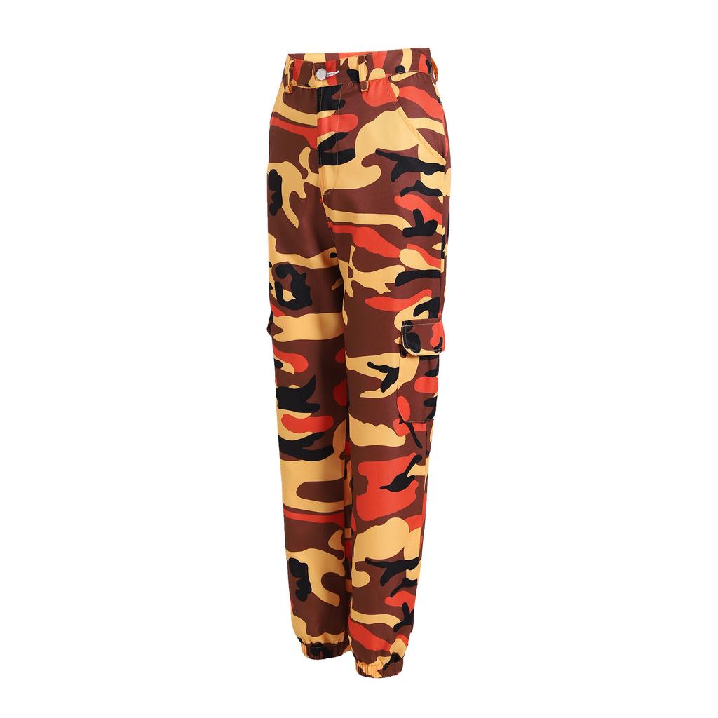 Pantalon Décontracté Ample Pantalon Jogger d'Extérieur Femme Pantalon Cargo Grande Taille