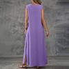 Women's Casual Sleeveless V-Neck Split Side Elegant Long Dresses