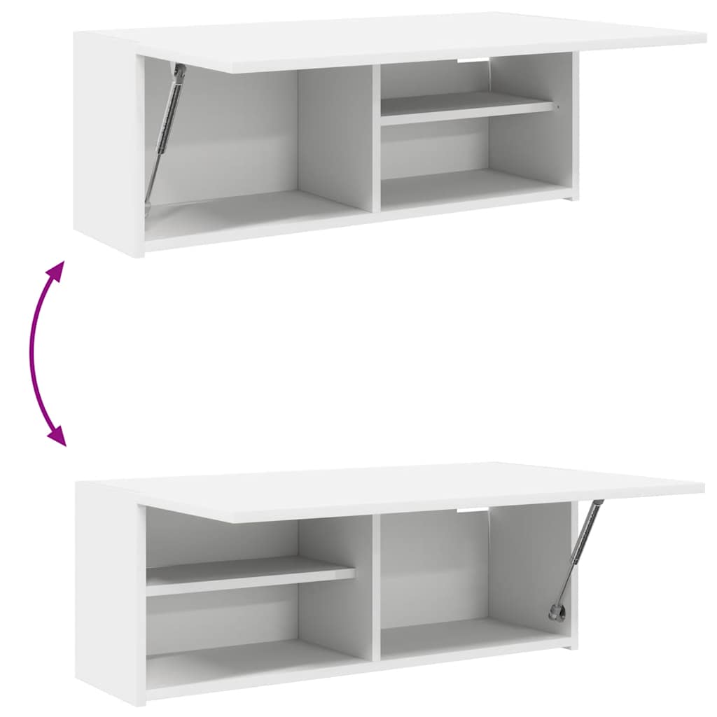 Bathroom Wall Cabinet White 80 X 25 X 30 Cm Engineered Wood