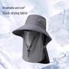 Herren Sommer UV-Schutz Hut mit breiter Krempe und Gesichtsschutz zum Angeln