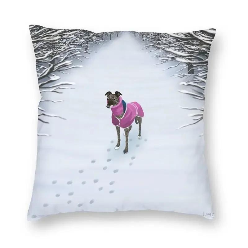 Nordic Style Greyhound Throw Pillow Case Home Decorative Custom Square Whippet Sihthound Dog Cushion Cover 45x45 Pillowcover