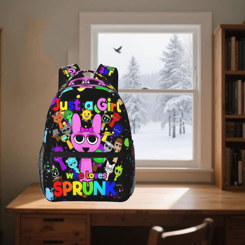 Large Capacity Printed Backpack For Primary And Secondary School Students