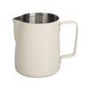 Pull Flower Cup Stainless Steel Art Froth Cup Pointed Mouth Coffee Foam Making Pitcher for Home Cafe 350ML White