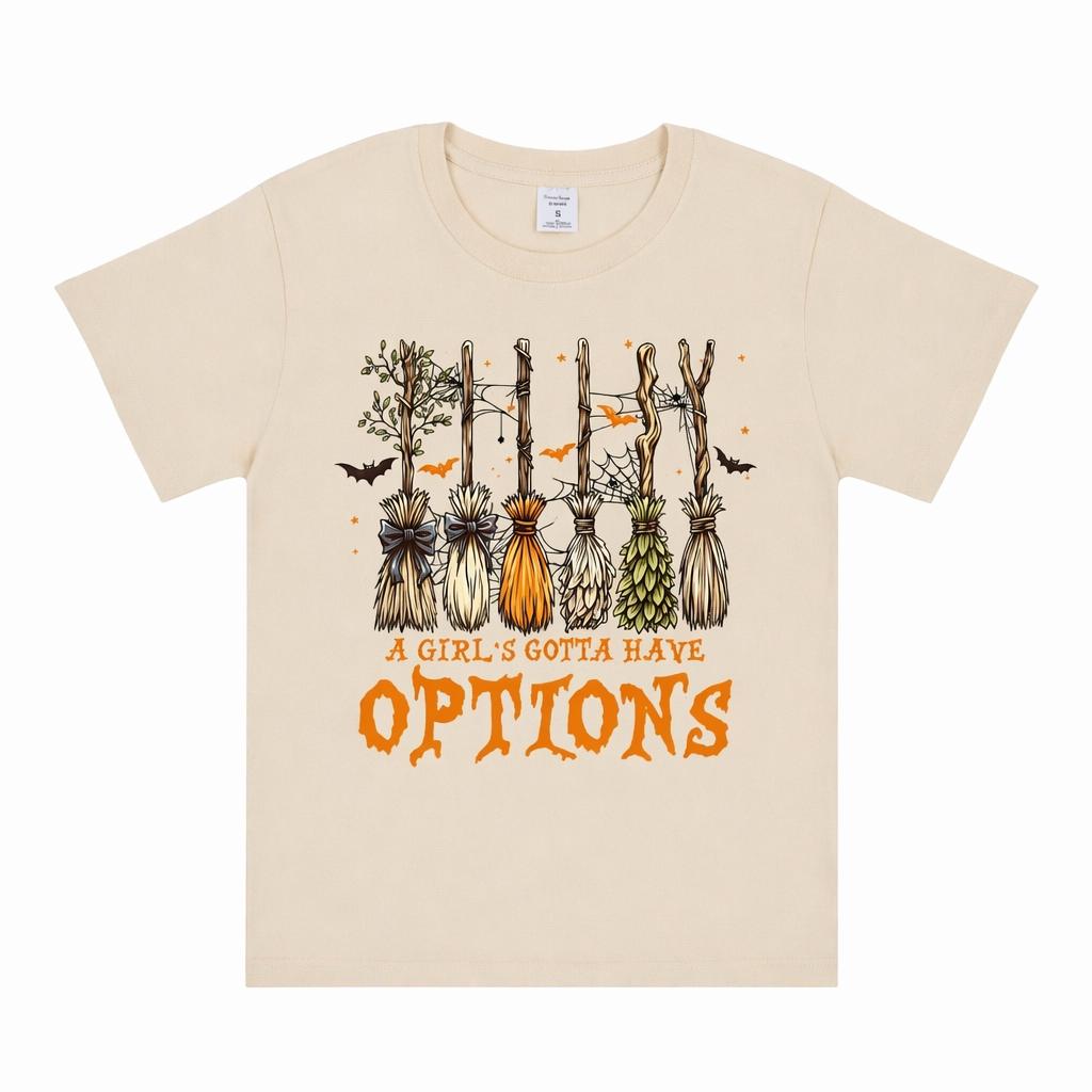 WoUnisexs 100 Cotton Halloween Tshirt Witch Broom Pattern Tshirt Oneck Loose Autumn Holiday Short Sleeve WoUnisexs Casual Top