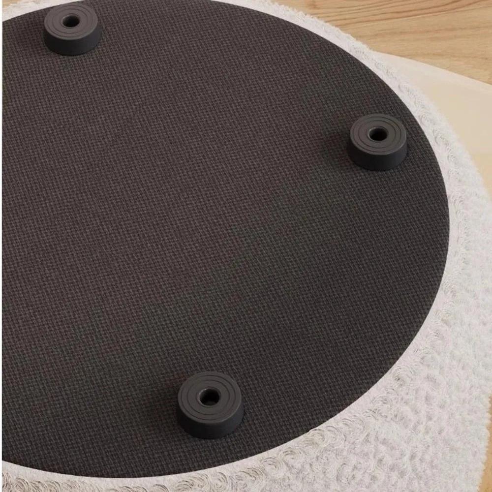 Modern Cream Style Low Stool Home Furniture Lamb Velvet Household Small Stool Shoes-changing Makeup Stool Home