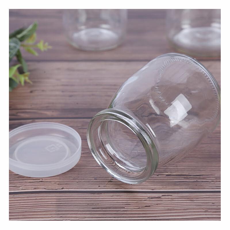 

200ml Thick Transparent Glass Pudding Jars with Lids