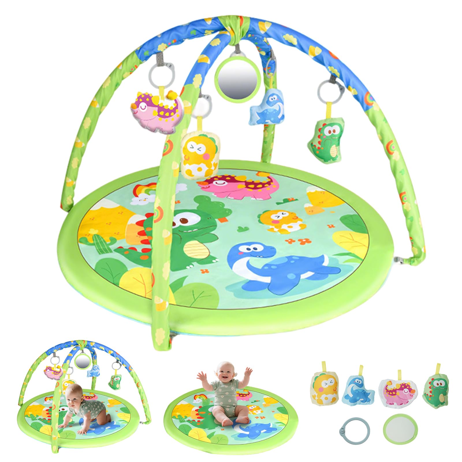 

Figfey Baby Gym with Toys, Indoor Play Equipment for Newborns and Babies, Soft and Colorful Finger Play Equipment, Hanging Toys, Early Education,