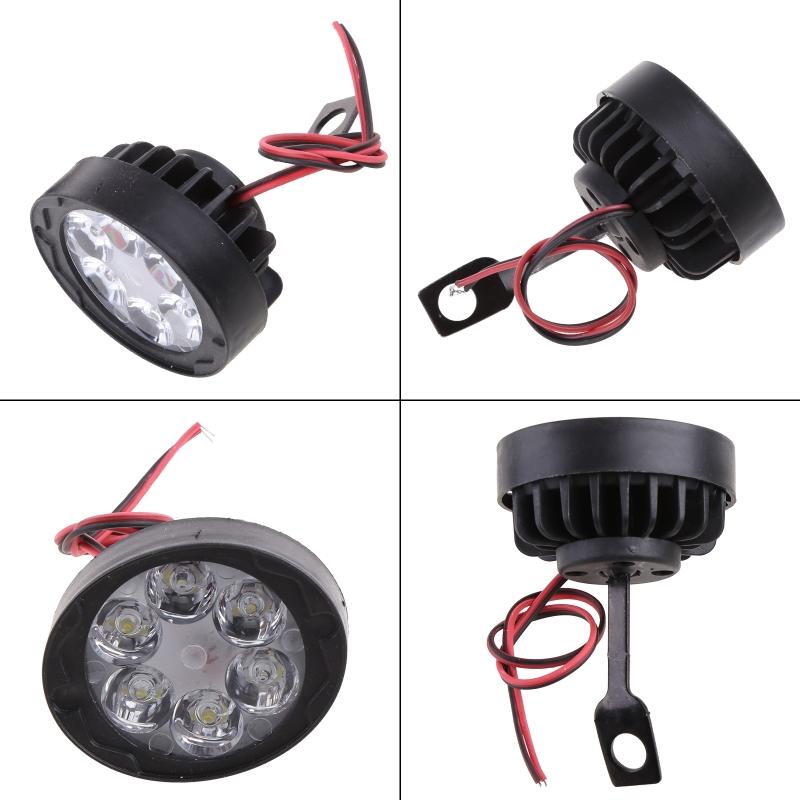 2Pcs Scooter ATV Auxiliary Fog Spot Light 6 LED  LED Motorcycle Driving Lamp