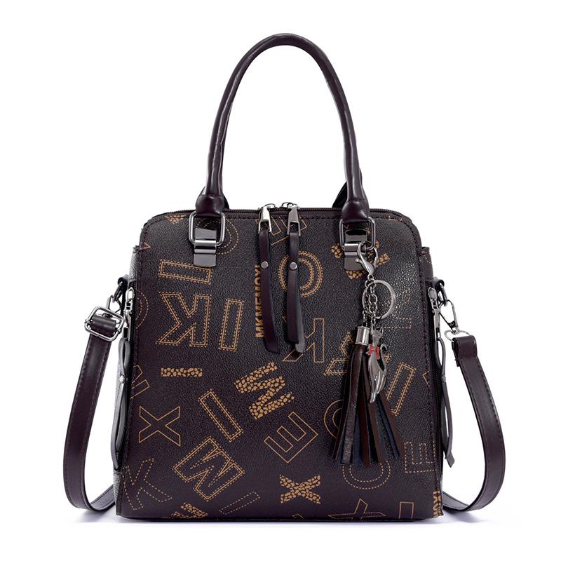 Neuer Alphabet-Mode vielseitig pendelnd hochwertig große Kapazität Tragetasche Damen Umhänge tragbar Schulter Tide