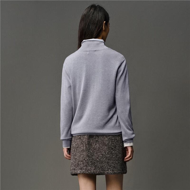 GIORDANO CONCEPTS Unisex Wool Blend Embroidered Mock Neck Sweater