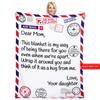 Mom. A Blanket Gift I for Mom, Dear Love You with Warm Letters. Thanksgiving, Christmas, and Mother's Day Gifts