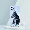 Doberman Dog Case for iPhone 16 15 14 13 12 Pro Max Cover Transparent Soft for iPhone 11 Pro Max 7 8 Plus XS XR Shell Capas Bags