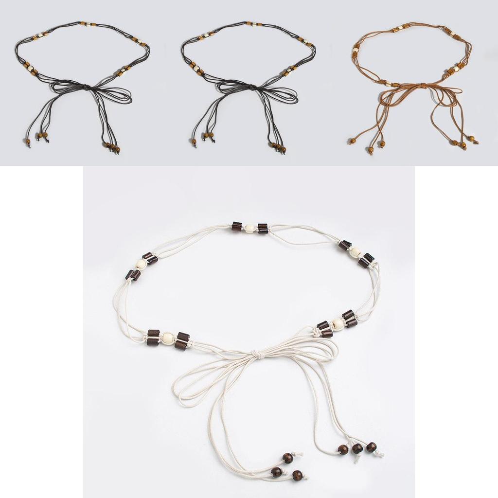 Bohemian Waist Rope Belt With Knotted Closure For Artisanal Ethnic Style Outfits