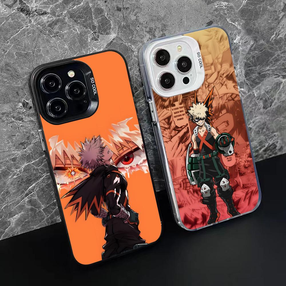 My Hero Academia Bakugo Phone Case for iPhone 17 16 15 14 13 12 11 X XR XS 8 7 Pro Max Plus Translucent Colour Protective Cover