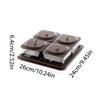 Set of 4 Plastic Imitated Wood Divided Dried Fruit Tray with Lids Appetizer Serving Tray for Party Candy Jars Cookies Nuts