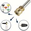 1/4" Quick Connect Spray Gun Nozzle for Karcher HD & Parkside M22-14 High-Pressure Car Washer Extension with Foam Cannon Adapter